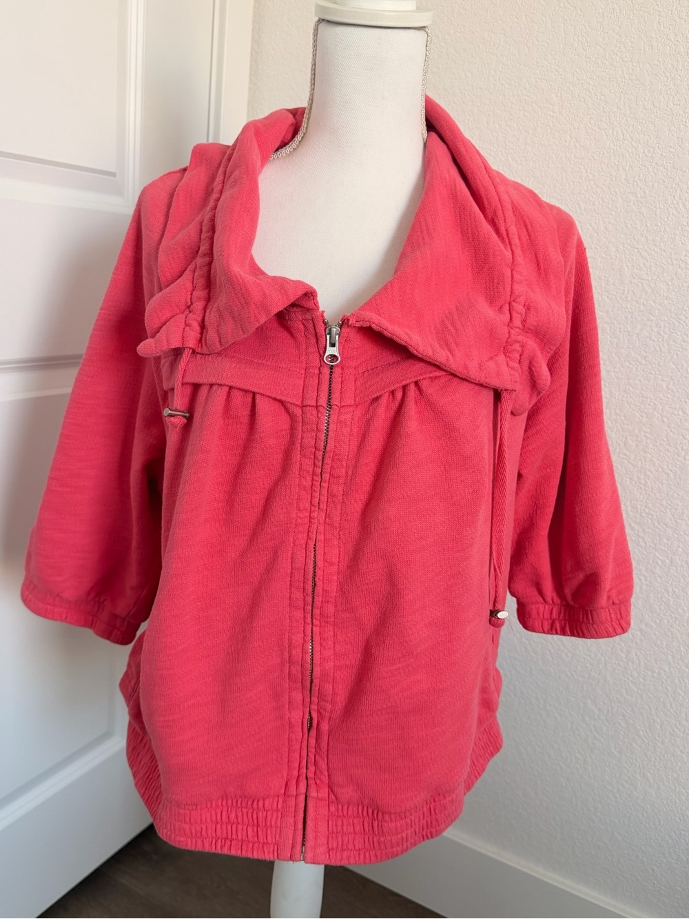 LOFT Coral Pink Zip-Up Jacket